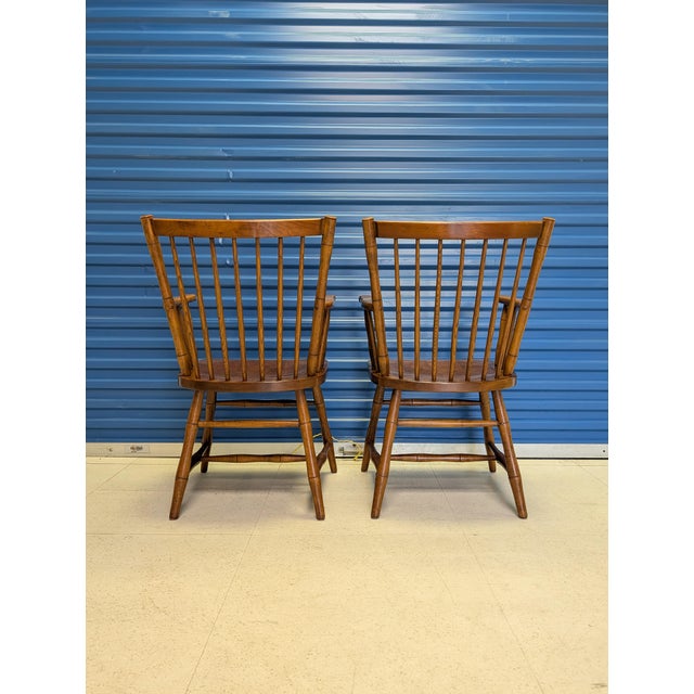 Vintage Mid-Century Stickley Cherry Valley Spindle Back Dining Chairs - Set of 6 (2 Arm, 4 Side) For Sale - Image 13 of 16