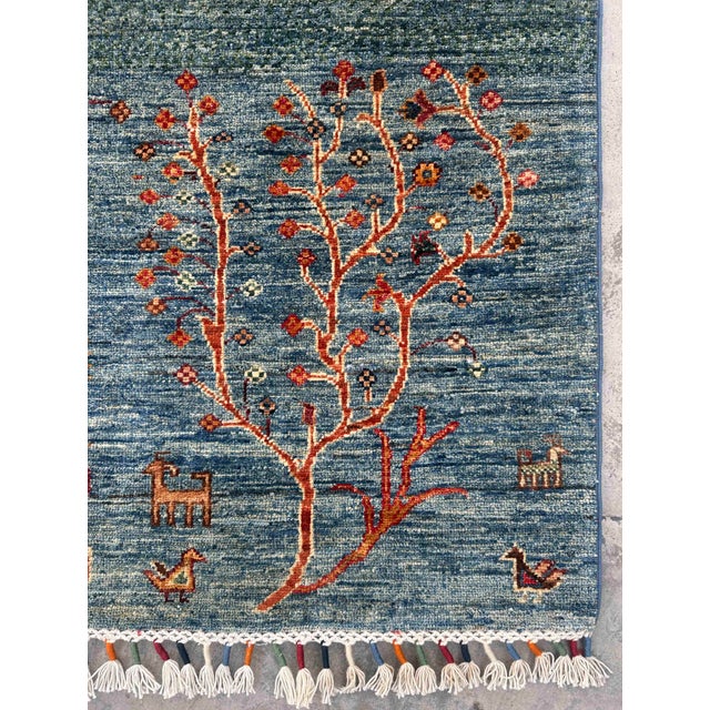 Vintage Persian Gabbeh Wool Landscape Rug – 120x177 Cm For Sale - Image 16 of 18