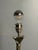 1970s Brass Silver Flower Lamp with Cocoon Fabric Shade, 1980s For Sale - Image 5 of 11
