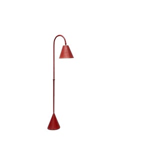 Mid-Century Leather Floor Lamp by Jacques Adnet for Valenti, Spain, 1960s For Sale