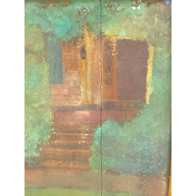 Folk Art Antique 1852 Outdoor Painted Sign Rickett's Stone House Clemuel Ricketts Mansion Pennsylvania For Sale - Image 3 of 7