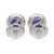 Tiffany and Co. Tiffany & Co. Platinum Soleste Halo Round Sapphire and Diamond Stud Earrings 1ct, A Pair For Sale - Image 4 of 9