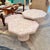 1980s Vintage Set of 3 Pale Pink Octagonal Faux Stone Nesting Tables For Sale - Image 5 of 12