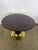 Mid-Century Modern Round Table in Mahogany and Brass, 1950 For Sale - Image 3 of 6