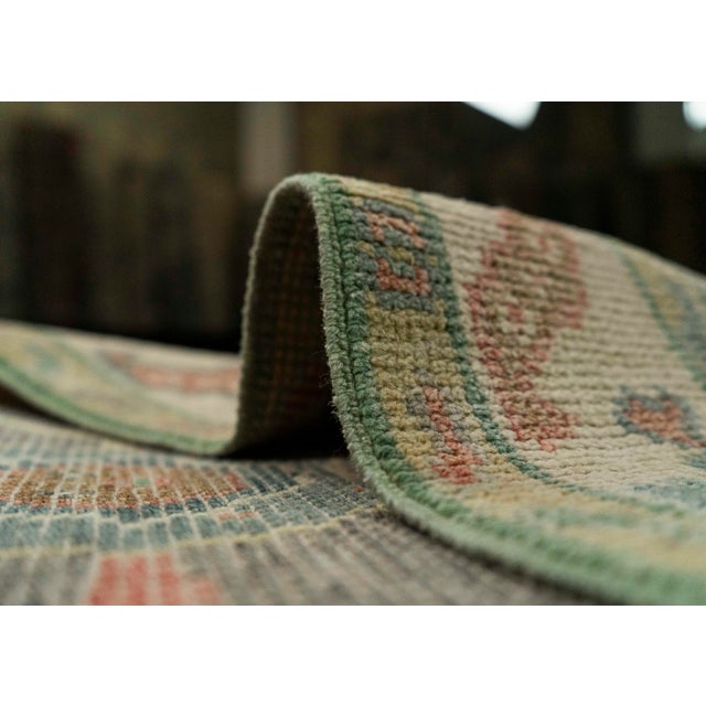 Textile Turkish Oushak Rug 2'6" x 6'4" #20221 For Sale - Image 7 of 8
