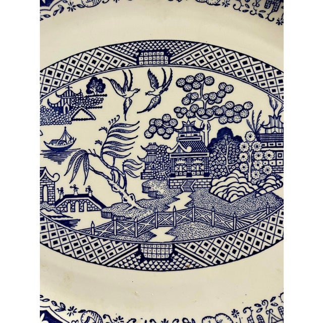 Wonderful, large blue Willow platter, perfect to add to your collection. Measuring 13” x 10”, this oval shaped platter is...
