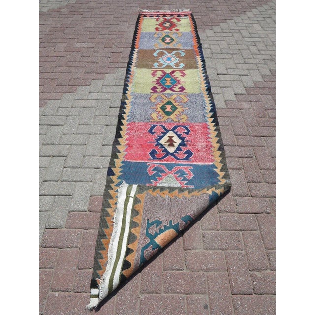 1960s Vintage Turkish Handknotted Runner Rug - 28"x134" For Sale - Image 11 of 12
