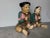 Vintage Asian Hand Carved Wood and Painted Seated Children Sculptures - a Pair For Sale - Image 4 of 12