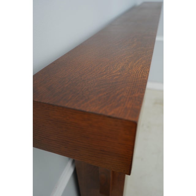 Stickley Stickley Tiled Mission Oak Fireplace Mantle For Sale - Image 4 of 14