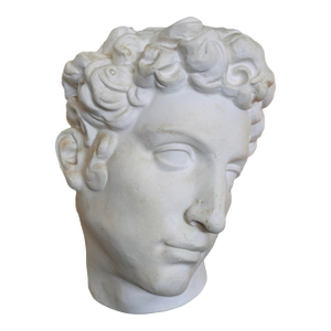 Mid Century Studio Plaster Cast Head of David Wall Sculpture Bust
