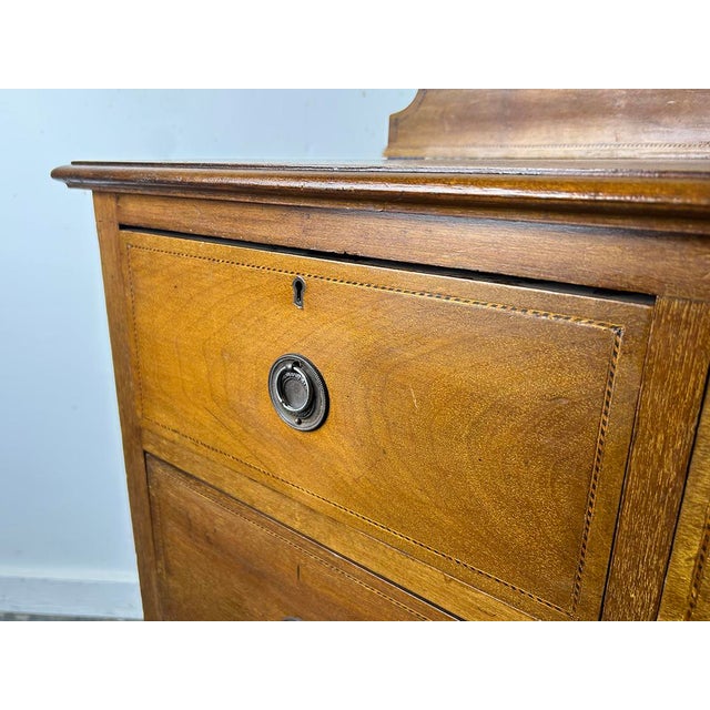 Edwardian Inlaid Mahogany Chest of Drawers, 1890s For Sale - Image 9 of 9