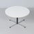 Gispen 3696 coffee table from the 1970s, featuring a round white melamine top, a graphite-black base and a functional...