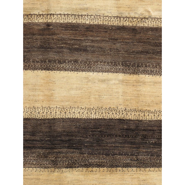 Contemporary Vintage Hand-Knotted Persian Gabbeh Rug 5'6" X 7'8" For Sale - Image 3 of 5