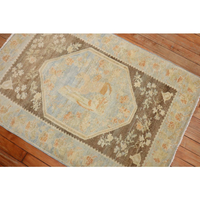 Early 20th Century Zabihi Collection Dramatic Persian Kurd Bidjar Antique Rug For Sale - Image 5 of 7
