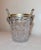 Glass Early 20th Century Big Antique Nickel Plate Bronze Crystal Glass Champagne Wine Chiller Ice Bucket For Sale - Image 7 of 16