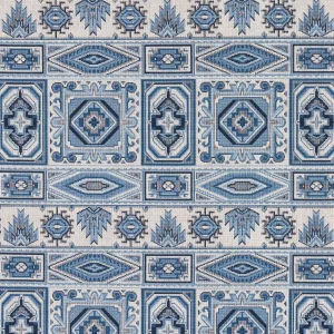 Schumacher Crowley Epingle Fabric in Blue