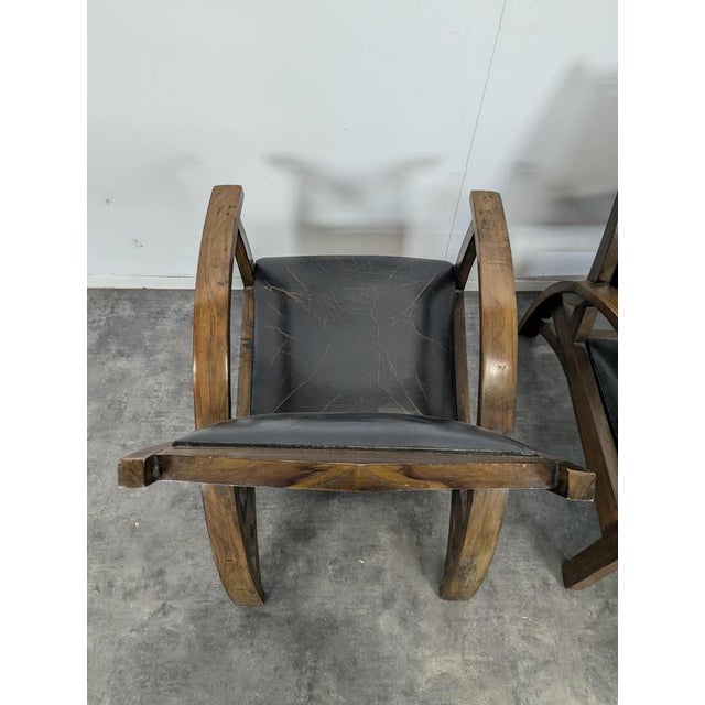 Leather Lounge Chairs, Set of 2 For Sale - Image 6 of 7