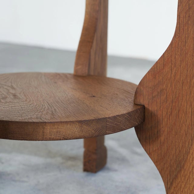 Brown Art Deco Orientalist Gueridon Table with Embossed Brass Top, 1930s For Sale - Image 8 of 12