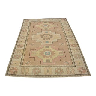 1950s Decorative Anatolian Wool Carpet For Sale