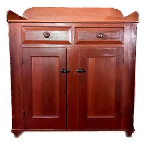 Vintage Red Painted Pennsylvania Jelly Cupboard