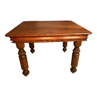 1900s English Tiger Oak Table For Sale