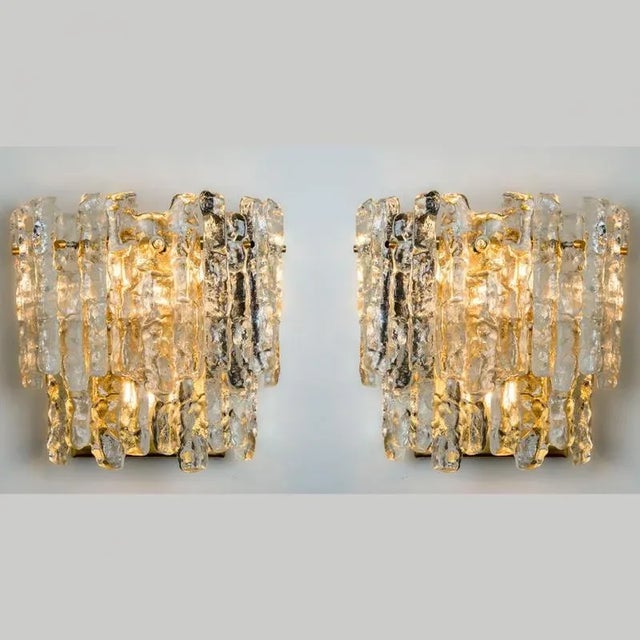 Ice Glass Wall Lights by J. T. Kalmar for Kalmar, 1970s For Sale - Image 13 of 18