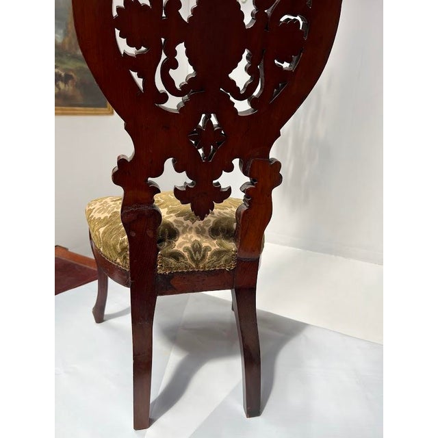 Napoleon III Chaise Lounge in Carved Mahogany, 1800s For Sale - Image 5 of 15