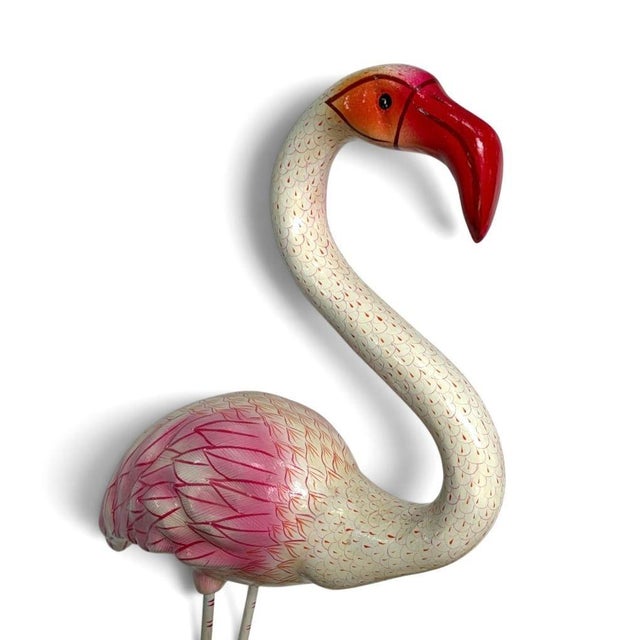 Paper Sergio Bustamante Paper Mache Life Size Flamingo’s, Mexico 1960 For Sale - Image 7 of 13