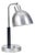 Art Deco Table Lamp in Nickel-Plated Steel and Oak, Czech, 1920s For Sale