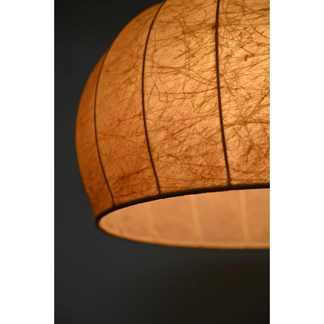Beige Large Round Beige Cocoon Pendant by Achille Castiglioni for Hille, Italy, 1960s For Sale - Image 8 of 15