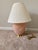 Peach Pair of Vintage 1980s Art Deco Revival Shell Table Lamps - Peachy Pink With Pleated Shades For Sale - Image 8 of 8