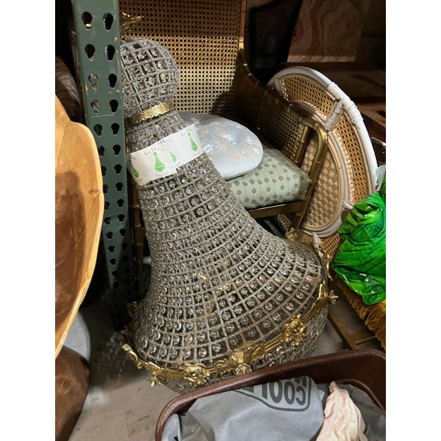 1970s 1970s Empire Basket Style Chandelier For Sale - Image 5 of 7