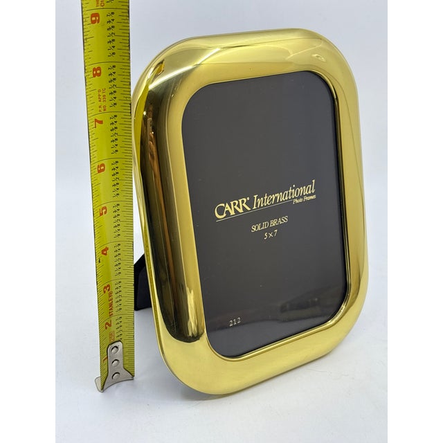 Metal Vintage 1980s Solid Brass Picture Frame For Sale - Image 7 of 7