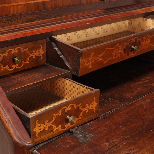 Antique Trumeau in Walnut with Maple Inlays For Sale - Image 9 of 16