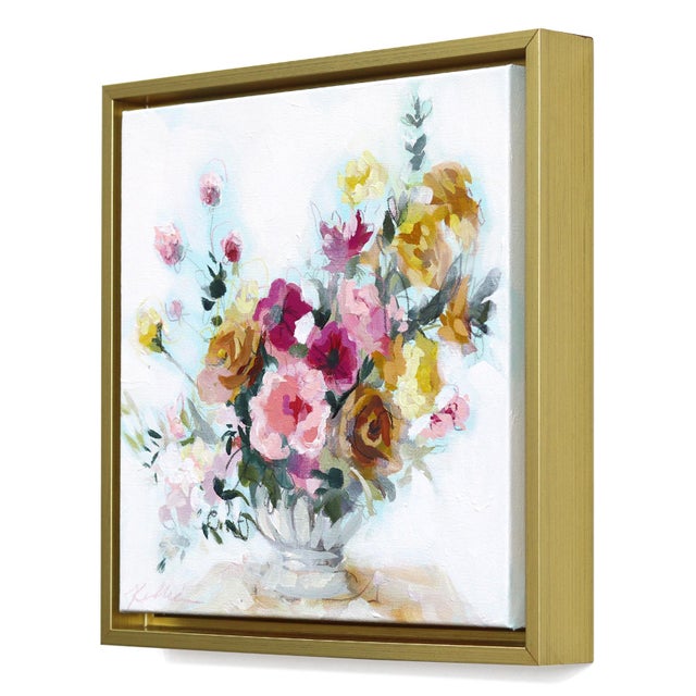 Flowers With Ruffles - Framed Abstract Colorful Still Life Mixed Media Original Artwork by Kellie Newsome For Sale In Los Angeles - Image 6 of 9