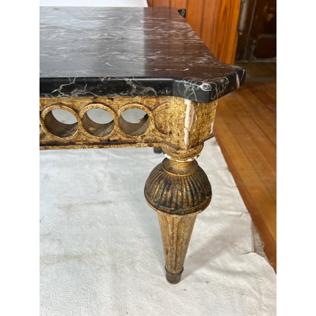 Vintage Hollywood Regency Marble Top Gold Coffee Table Chairish