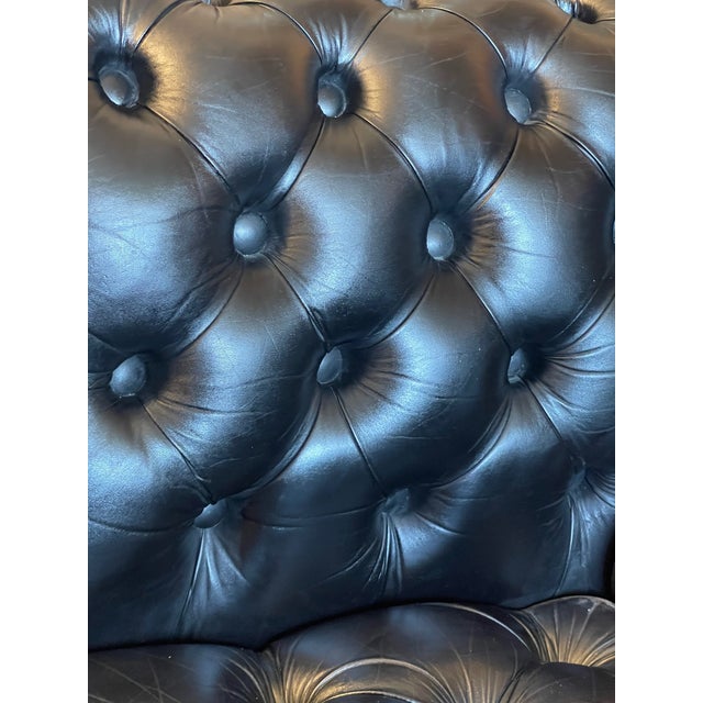 Chesterfield Sofa Calfskin Nappa Leather For Sale - Image 4 of 4