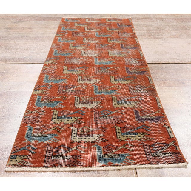 Zeki Muren Vintage Turkish Sivas Rug, 02'04 X 07'09 For Sale - Image 9 of 10