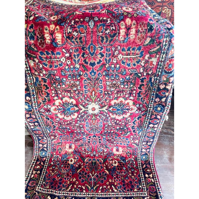 Early 20th Century Antique Persian Sarouk Rug, 2'6" X 4'10" For Sale - Image 5 of 6
