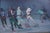 Mid-Century Modern 1940s Skaters by Douglas Parshall, Oil on Board For Sale - Image 3 of 7