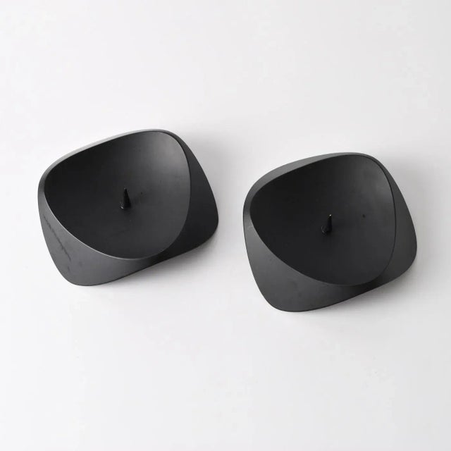 Modern Papilio Candleholders by Klaus Rath for Stelton, 2000s, Set of 2, in Very Good conditions. Designed from 2000 This...