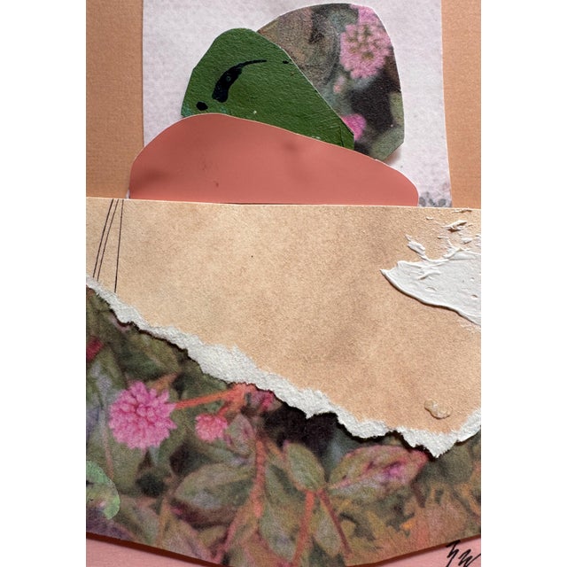 Pink "Into the Sun 4" Original Mixed-Media Collage on Paper by Zac Woodiel For Sale - Image 8 of 10