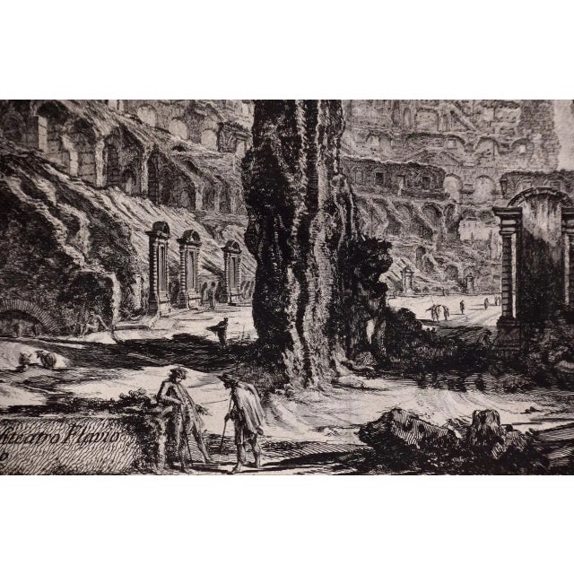 The Roman Colosseum: A Framed 18th Century Etching of the Interior by Giovanni Piranesi, 1766 For Sale - Image 9 of 11