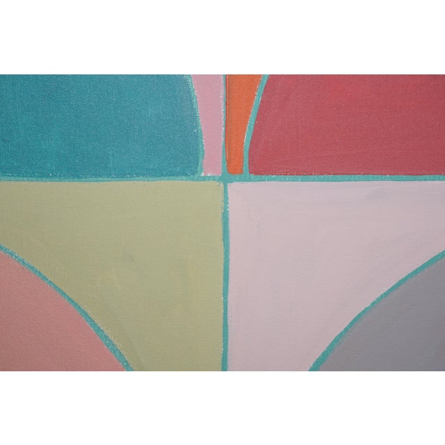 Textile 2026, Art Deco Motifs, Florida Flora, Bauhaus Painting on Canvas, Vivid Tones Palette, Mosaic by Natalia Roman For Sale - Image 7 of 8
