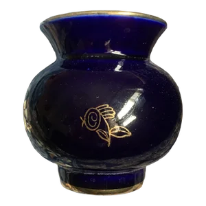 Vintage Cobalt Blue Lomonosov Porcelain Vase