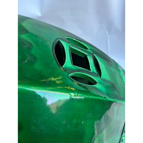 Ceramic Green Glazed Garden Seat For Sale - Image 7 of 9