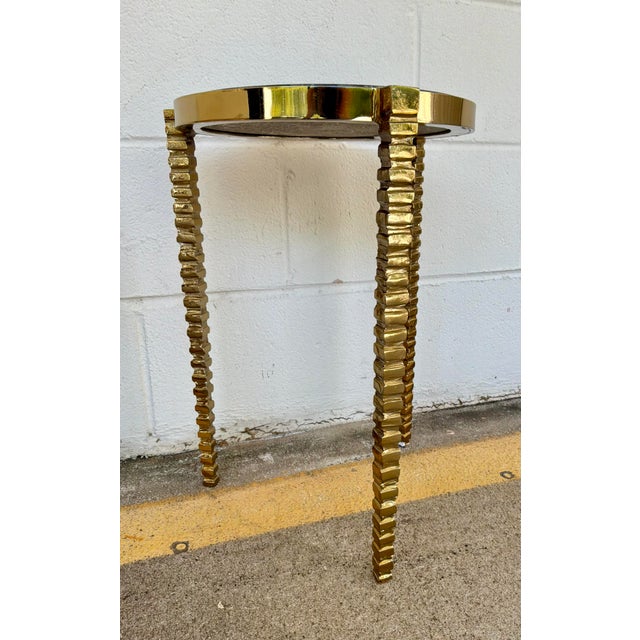 Modern Currey & Company Modern Cappuccino Marble Corrado Accent Table For Sale - Image 3 of 3
