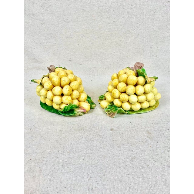 Mid 20th Century Vintage Majolica Style Grapes-A Pair For Sale - Image 5 of 11