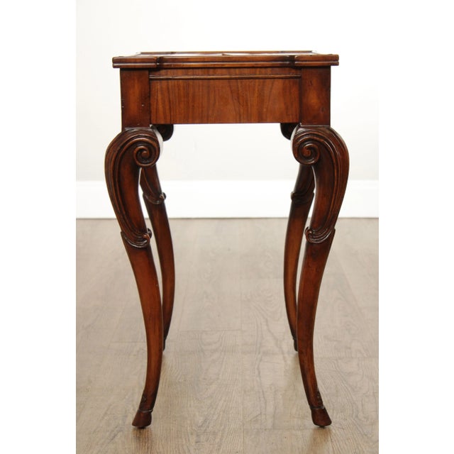 Late 20th Century Late 20th Century Italian Style Carved Walnut Side Table For Sale - Image 5 of 12