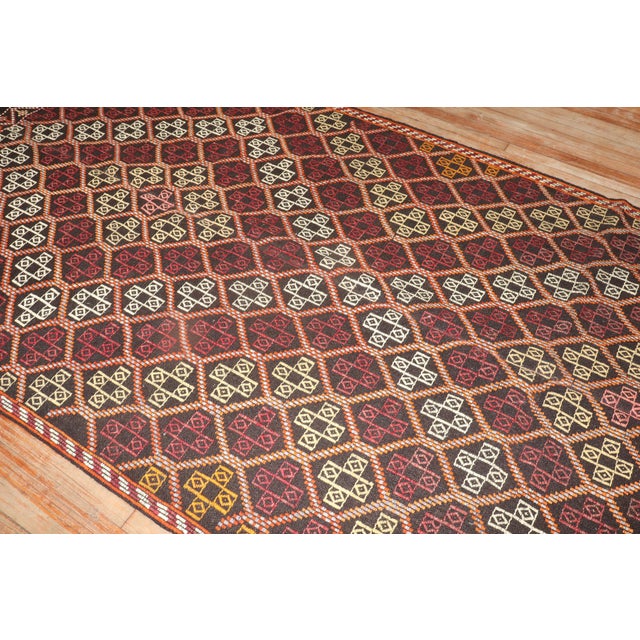 Mid 20th Century Jijim Turkish Kilim For Sale - Image 4 of 5